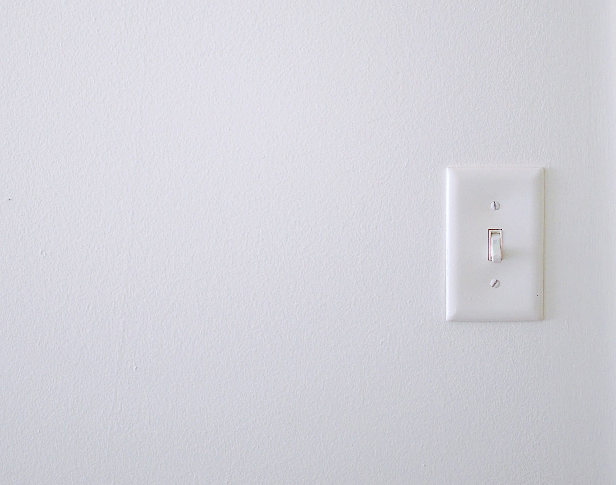 white wall switch